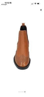 Tod's Tan Leather Wingtip Brogue Chelsea Boots Size 37